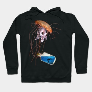 Mystical Jellyfish - Woman in a Bottle Hoodie